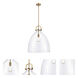Newton Bell 1 Light 18 inch Brushed Brass Pendant Ceiling Light