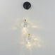 Pebble Wall Sconce Wall Light in Clear Crystal, Black and Polished Gold