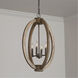 Tybee 4 Light 18.5 inch Nordic Grey Foyer Ceiling Light