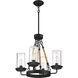 Homestead 4 Light 24 inch Espresso Outdoor Chandelier