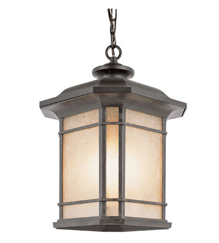 San Miguel 1 Light 16 inch Rust Outdoor Postmount Lantern