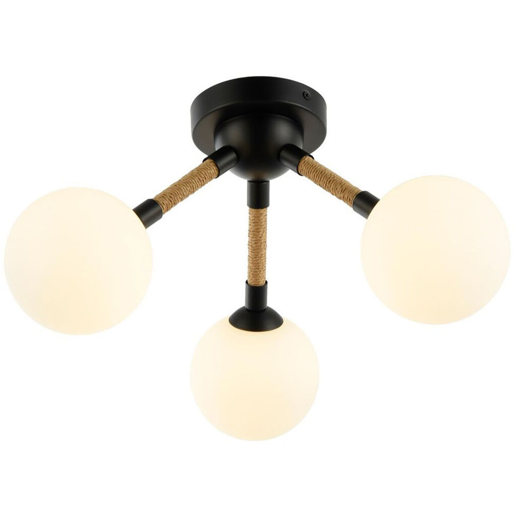 Capilano LED 17.9 inch Black Semi-Flush Mount Ceiling Light