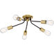 Latitude 5 Light 28 inch Western Bronze Flush Mount Ceiling Light