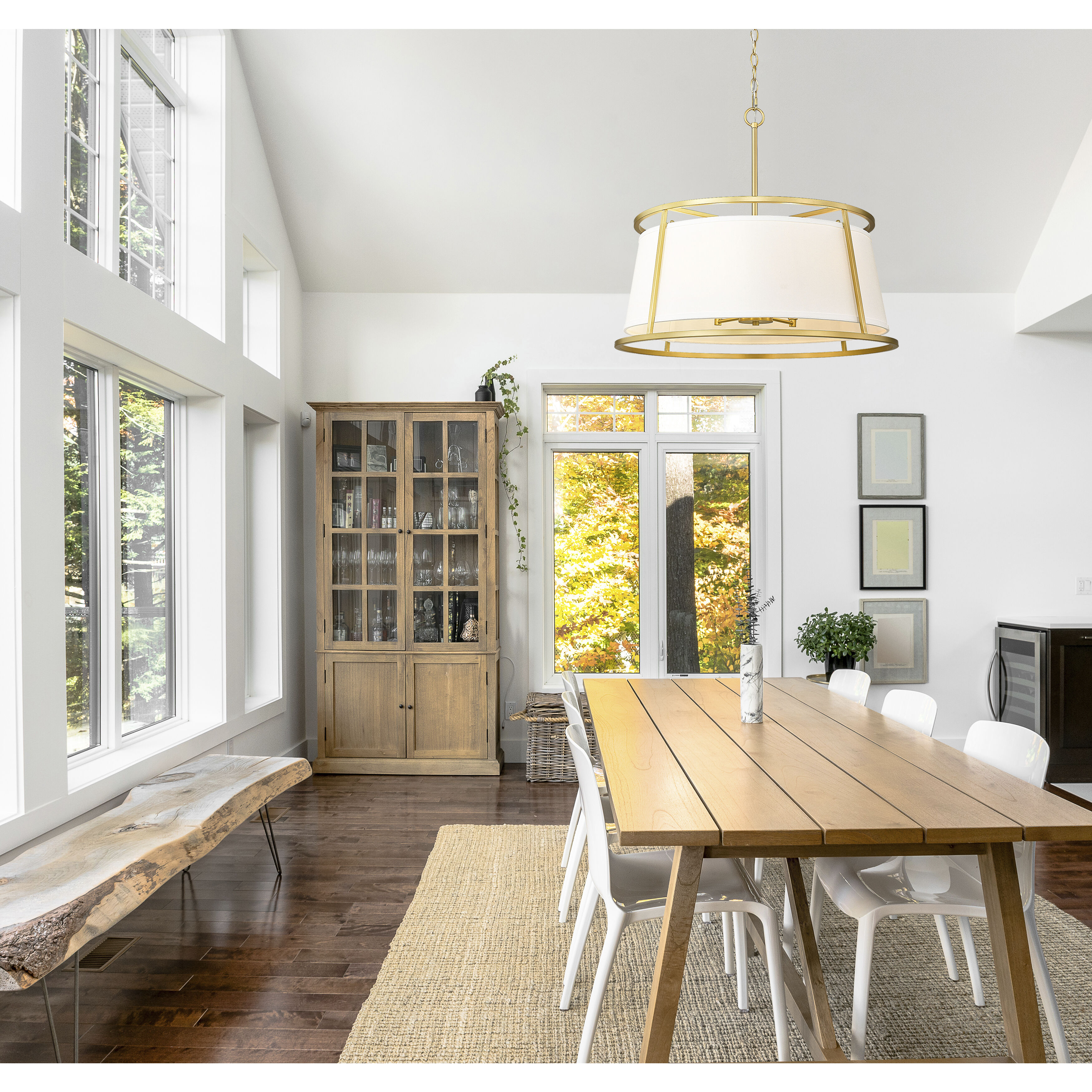 Lenyx 6 Light 26 inch Rubbed Brass Chandelier Ceiling Light