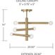 Zane 6 Light 20.5 inch Aged Brass Semi-Flush Ceiling Light