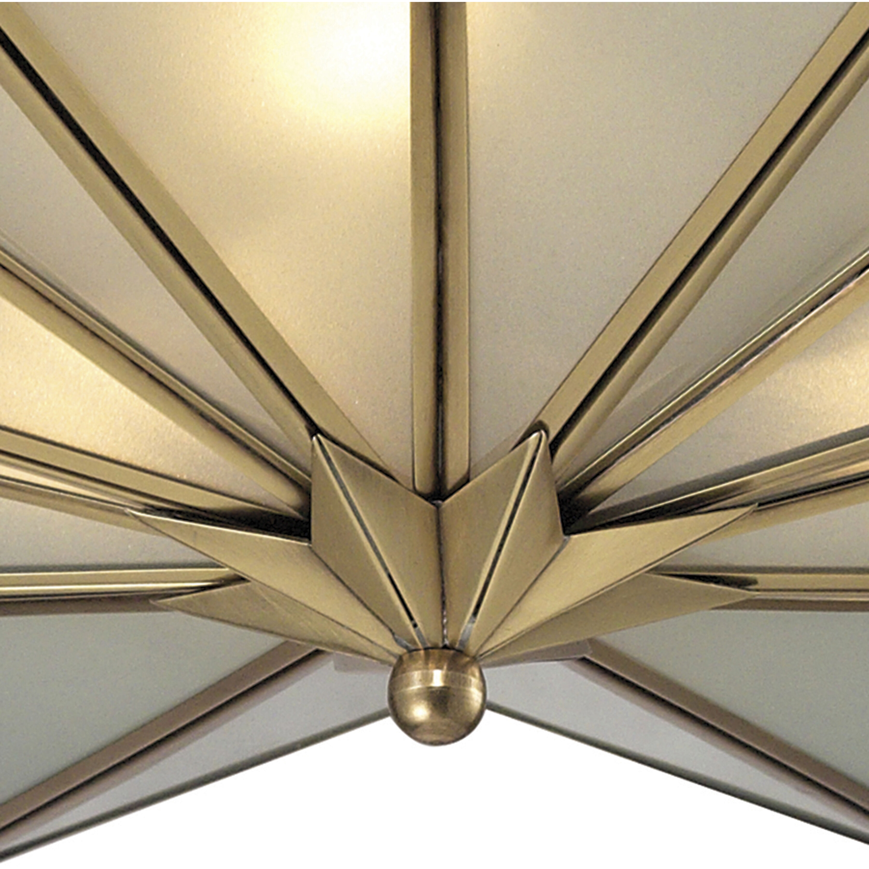 Decostar 3 Light 21 inch Brushed Brass Flush Mount Ceiling Light