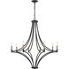 Spanish Villa 8 Light 36 inch Charcoal Chandelier Ceiling Light