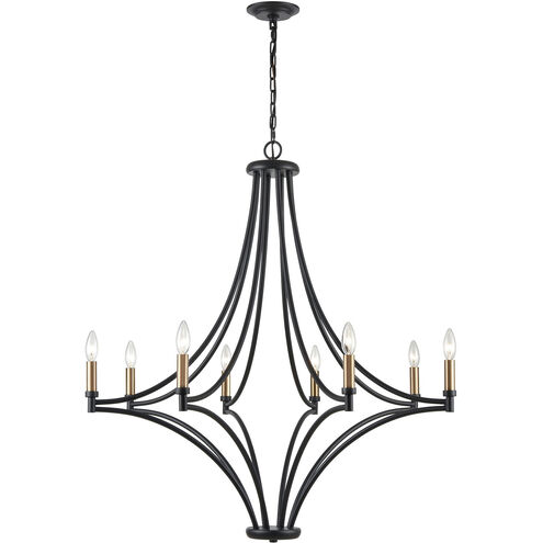 Spanish Villa 8 Light 36 inch Charcoal Chandelier Ceiling Light