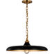 Thomas O'Brien Piatto LED 18 inch Hand-Rubbed Antique Brass Pendant Ceiling Light in Aged Iron, Medium