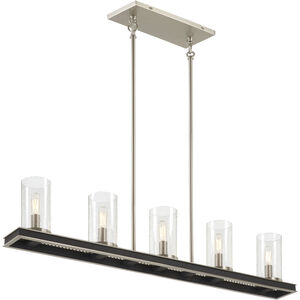 Cole's Crossing 5 Light 40 inch Coal/Brushed Nickel Island Light Ceiling Light