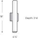 Noble LED 4.25 inch Chrome Vanity Light Wall Light, Indoor