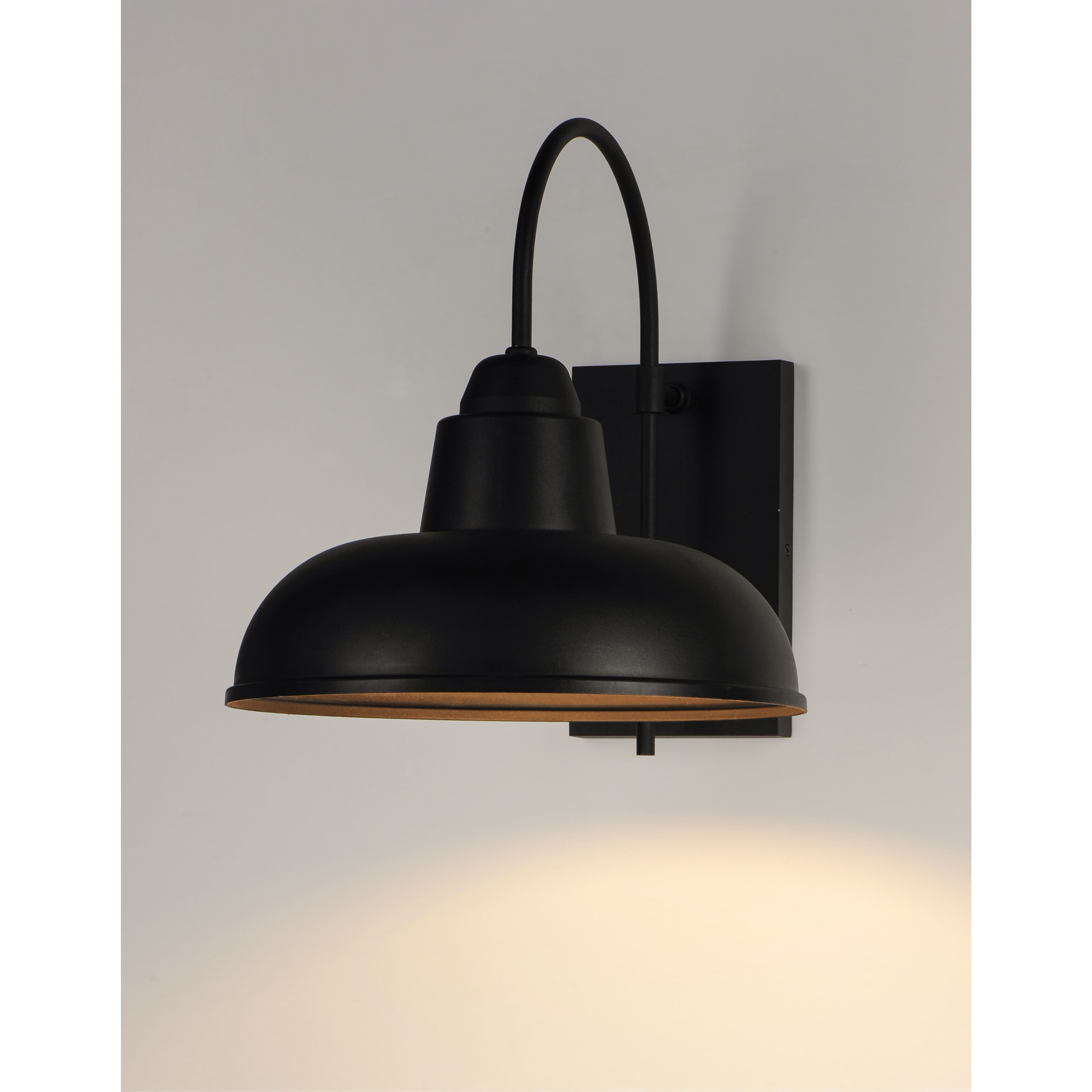 Industrial 1 Light 16 inch Black Outdoor Wall Mount