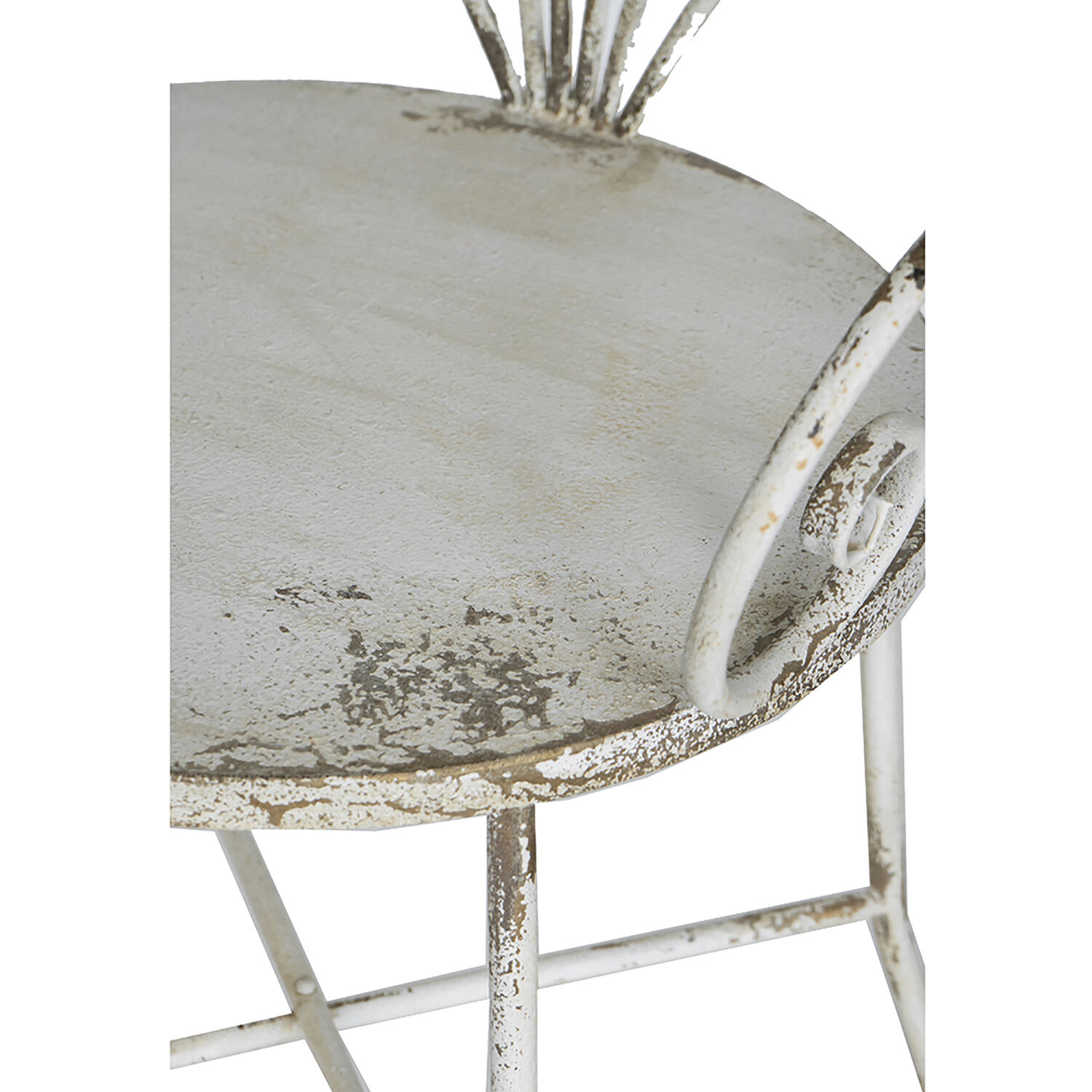 Anita Distressed White Chair