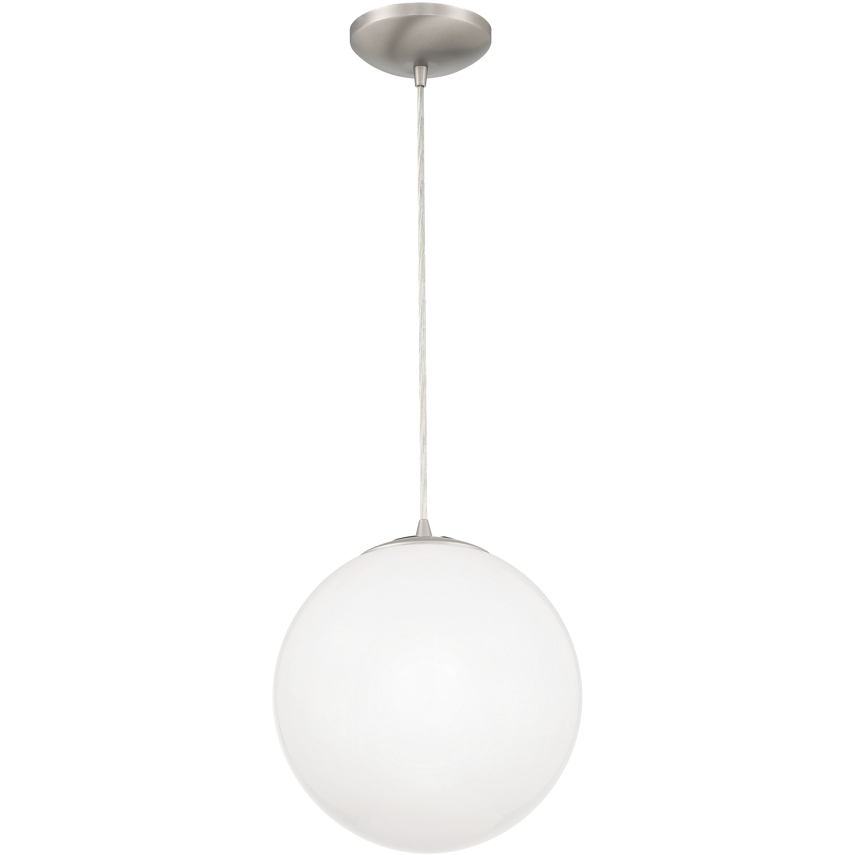 Pearl 10 inch Brushed Steel Pendant Ceiling Light