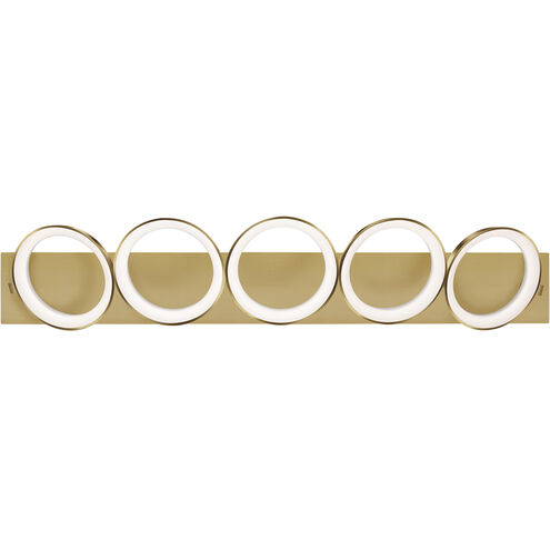 Oros LED 43 inch Brass Vanity Light Wall Light in Antique Brass
