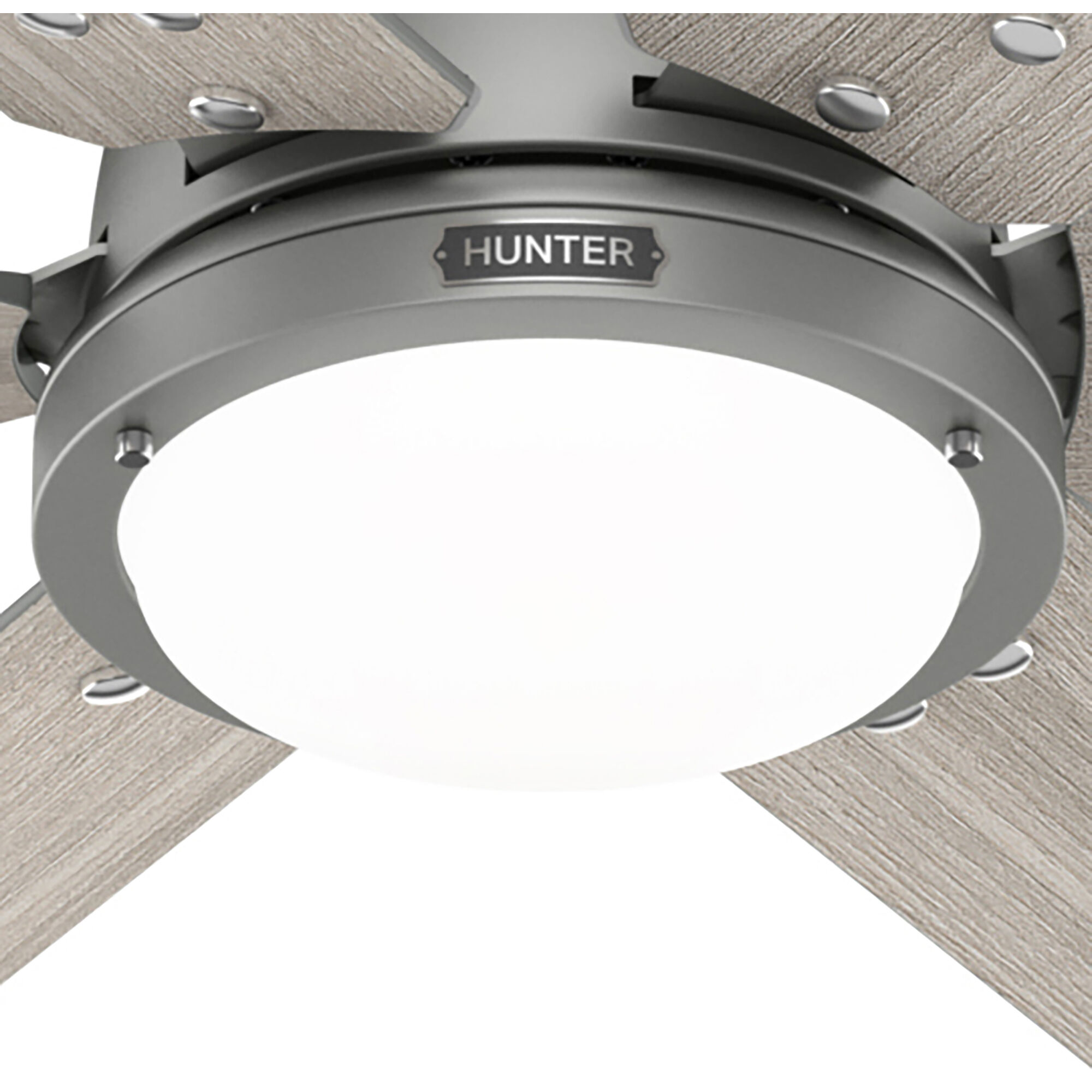 Gravity 72 inch Matte Silver with Light Gray Oak Blades Ceiling Fan