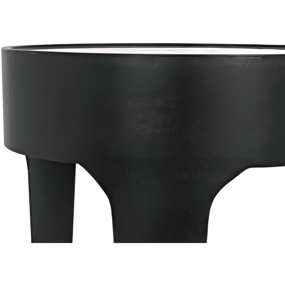 Cylinder 24 X 18 inch Matte Black Side Table, Small
