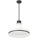 Reznor 1 Light 18 inch Matte Black Pendant Ceiling Light