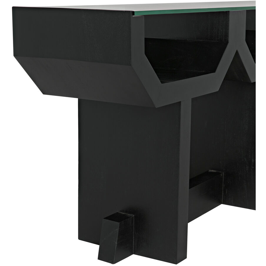 Ando 75 X 16 inch Hand Rubbed Black Console