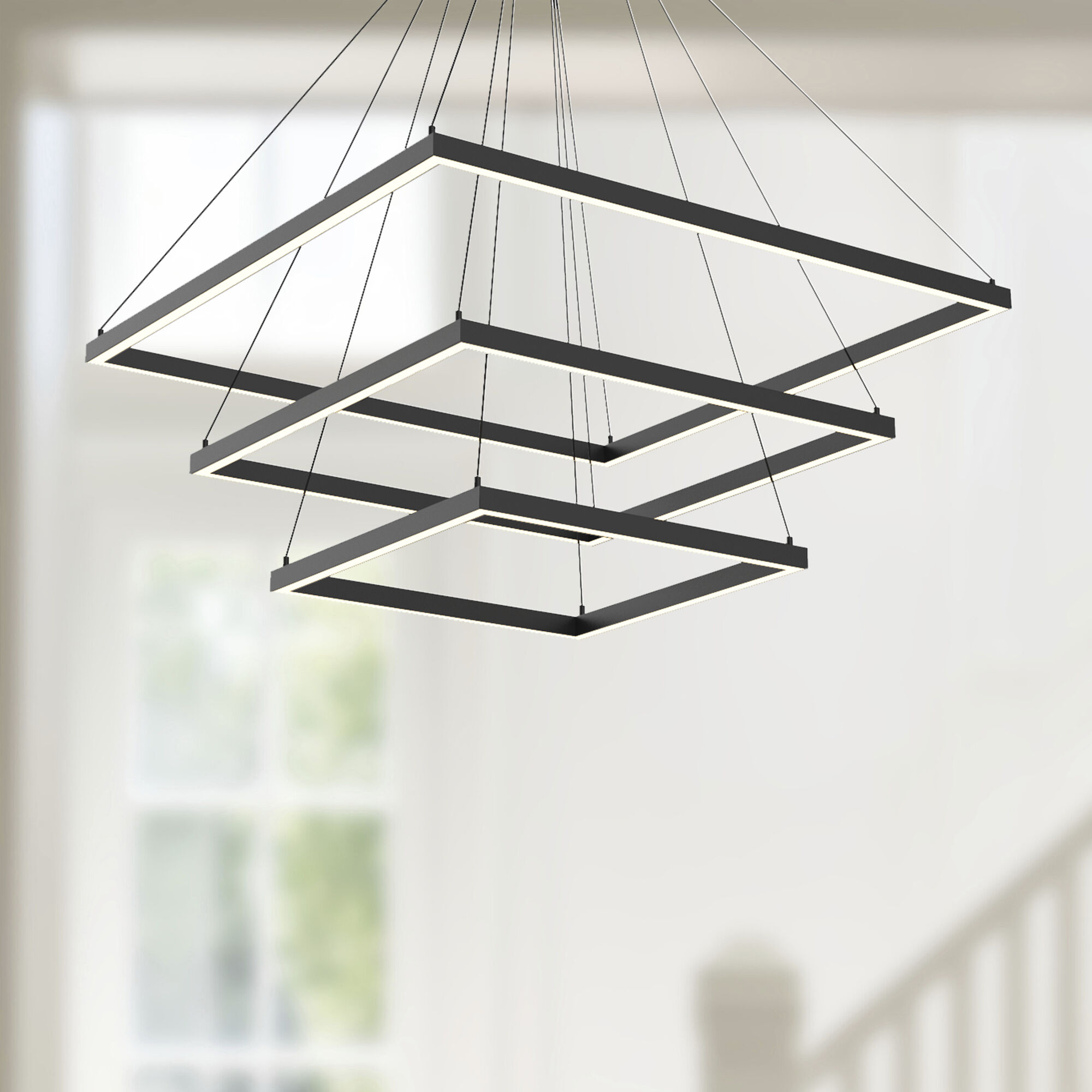 Piazza 31.5 inch Black Chandelier Ceiling Light
