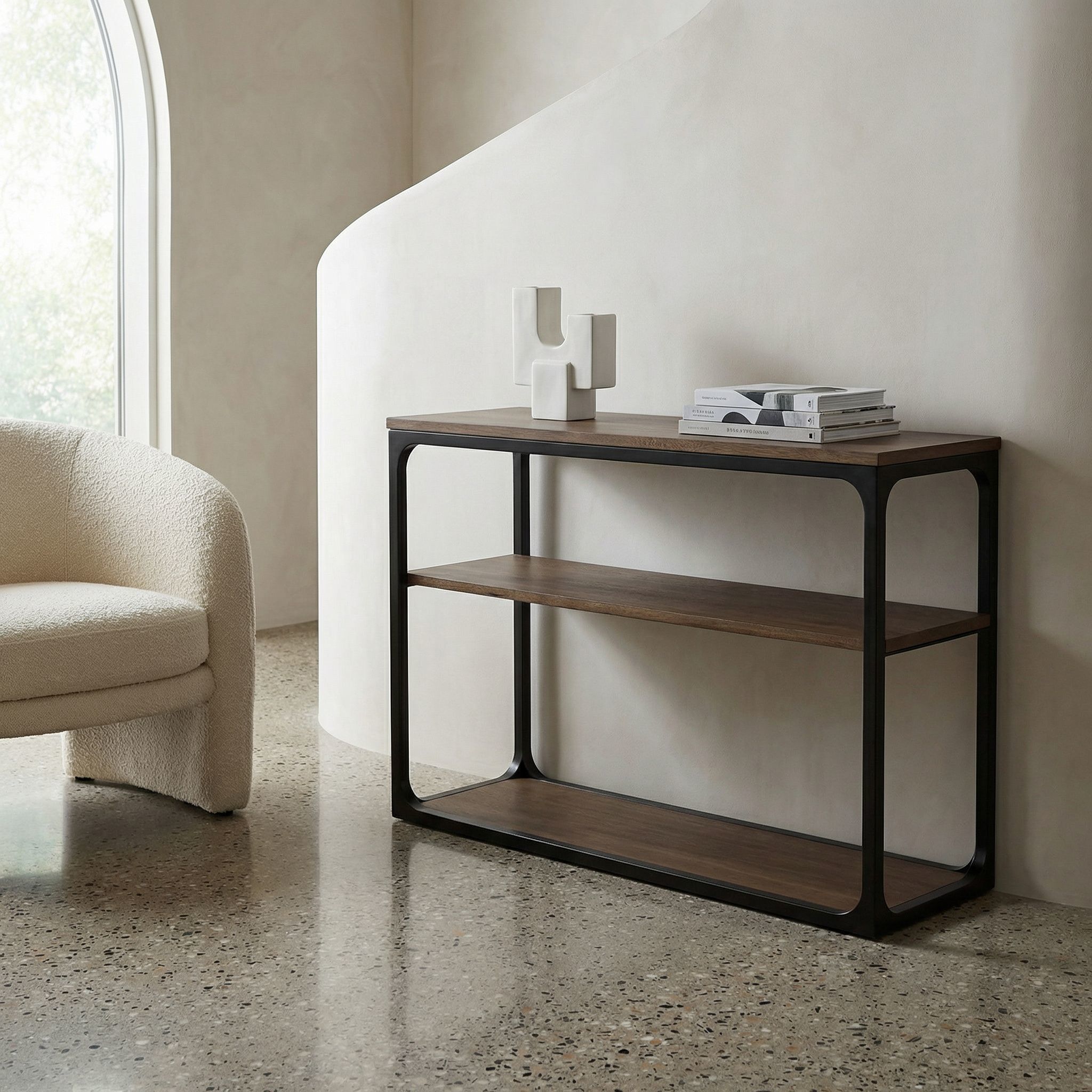 Novie 46 X 15.5 inch Matte Black Console, Small