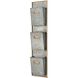 Whitepark Bay Galvanized with Gold Wall Organizer