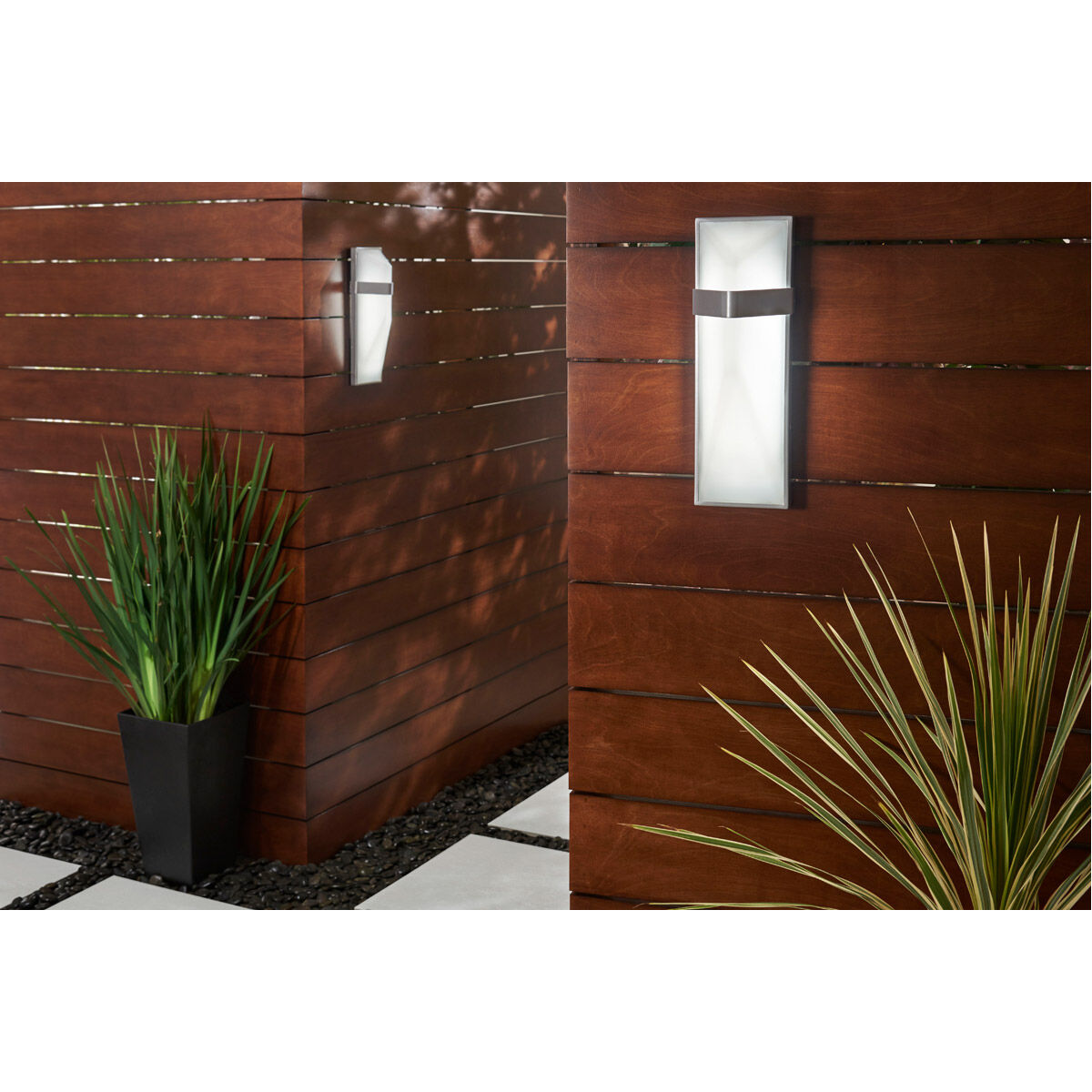 Wedge LED 5.25 inch Silver Dust ADA Wall Mount Wall Light, Outdoor