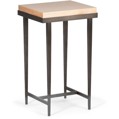 Wick 27 X 16 inch Dark Smoke Side Table in Maple Natural