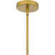 Marza 1 Light 8.5 inch Brushed Gold Mini Pendant Ceiling Light, Small