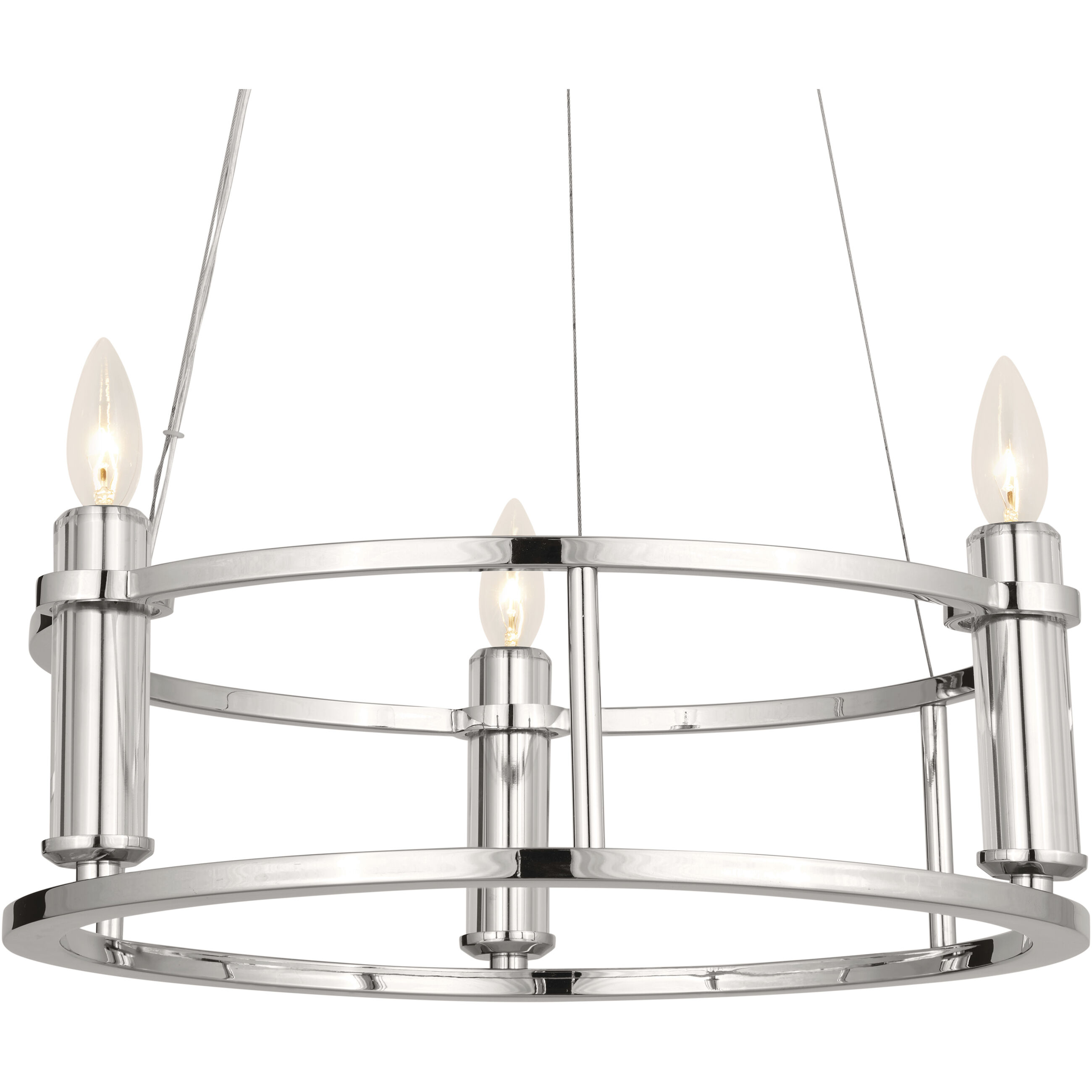 Rosalind 3 Light 19.5 inch Polished Nickel Chandelier Ceiling Light