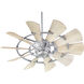 Windmill 44 inch Galvanized with Weathered Oak Blades Indoor Ceiling Fan