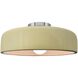 Radiance Collection - Spire 1 Light 16 inch Vanilla Gloss and Brushed Nickel Semi-Flush Ceiling Light in Replaceable Bulb, 16W x 6.5H, Form+Finish+Function