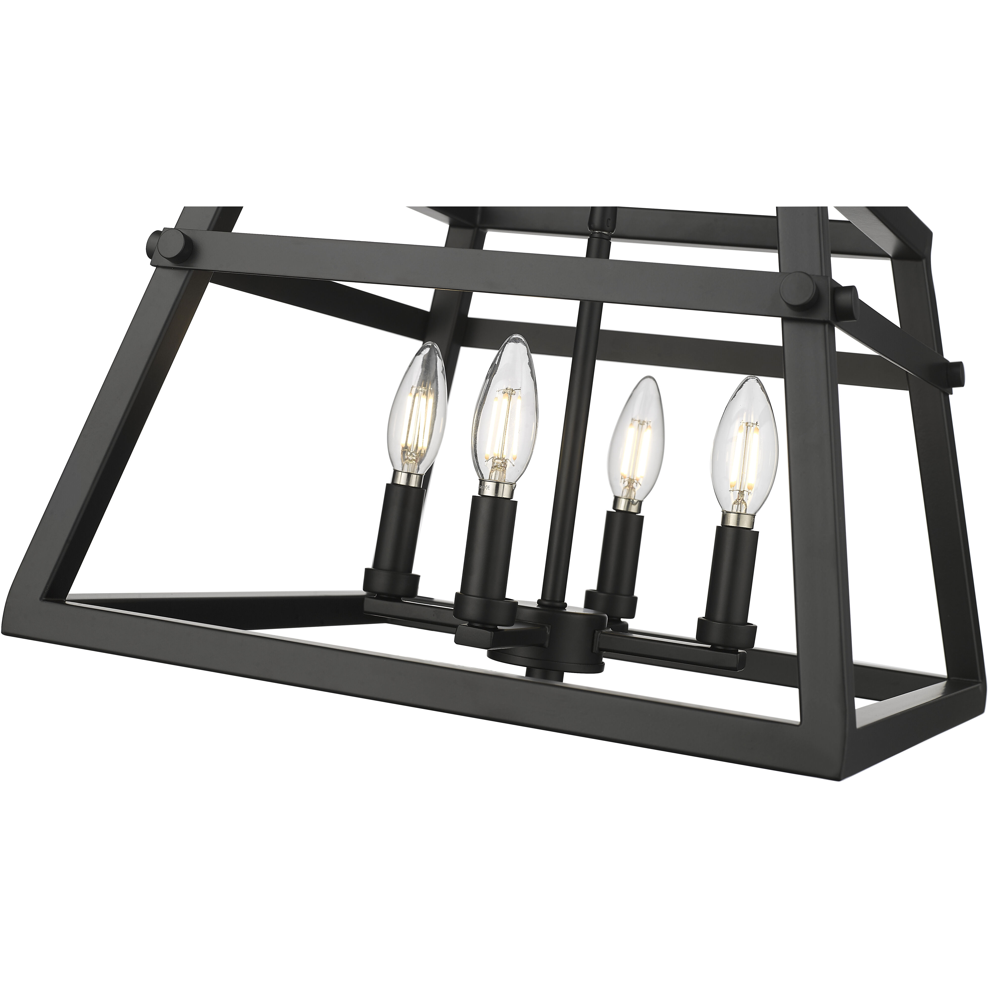 Tellsa 4 Light 16 inch Matte Black Pendant Ceiling Light