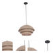 Seychelles 1 Light 20 inch Matte Black Pendant Chandelier Ceiling Light