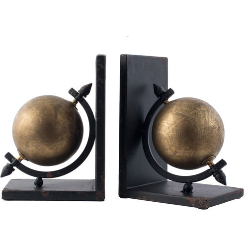 Anita 6 X 5 inch Gold and Black Bookends