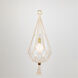 Tessa 1 Light 15 inch Aged Brass, Natural Pendant Ceiling Light