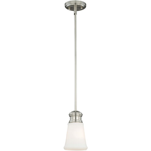 Malie LED 5 inch Satin Nickel Mini Pendant Ceiling Light