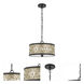 Carmel 2 Light 14.5 inch Rust and Antique Brass Chandelier Ceiling Light, Convertible to Semi-Flush