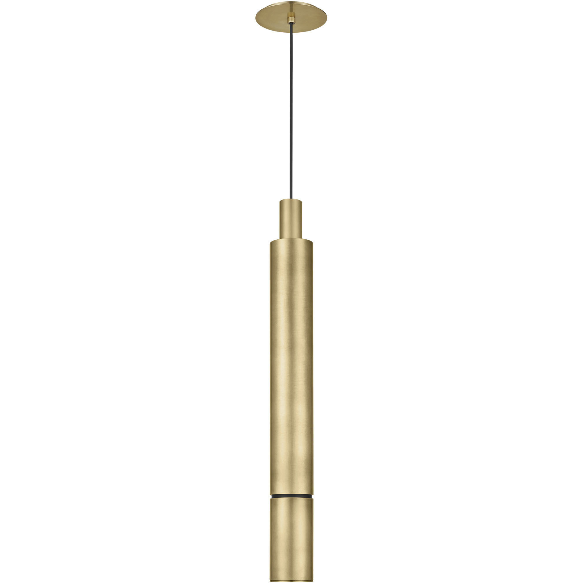 Mick De Giulio Sottile LED Natural Brass Pendant Ceiling Light, Integrated LED