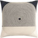Eternity 18 X 18 inch Beige / Black Accent Pillow