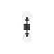 Mid-Century Modern 2 Light 6 inch Black Wall Sconce Wall Light