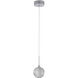 Canada 1 Light 4 inch Chrome Single Pendant Lighting Ceiling Light