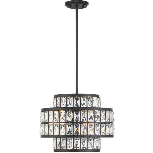 Renzo 3 Light 16 inch Matte Black Pendant Ceiling Light