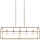 Elijah 5 Light 45.75 inch Aged Brass Island Ceiling Light
