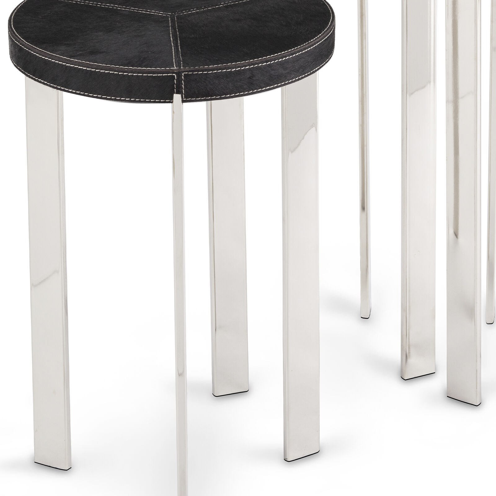 Andres 24 X 12.5 inch Polished Nickel Side Table, Mixer Table