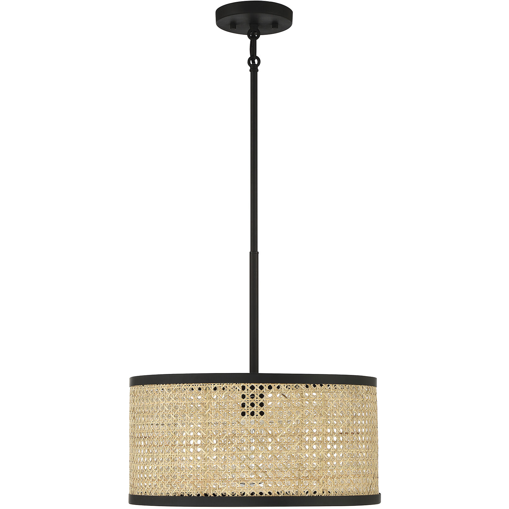 Mid-Century Modern 1 Light 16 inch Matte Black Pendant Ceiling Light