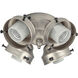 Universal LED Brushed Satin Nickel Fan Light Fitter