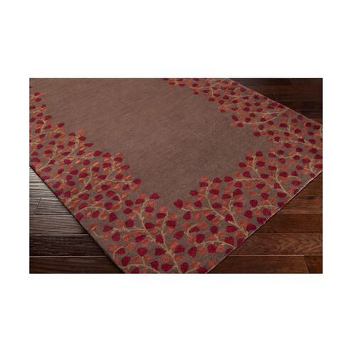 Athena 180 X 144 inch Red and Brown Area Rug, Wool
