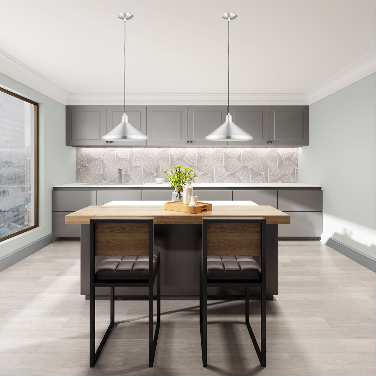 Allison 1 Light 15 inch Brushed Aluminum Mini Pendant Ceiling Light