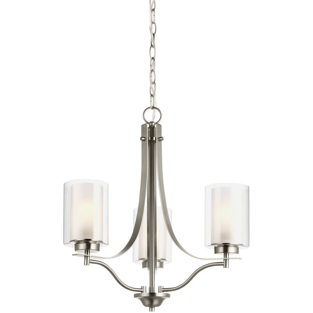Elmwood Park 3 Light 20.5 inch Brushed Nickel Chandelier Ceiling Light